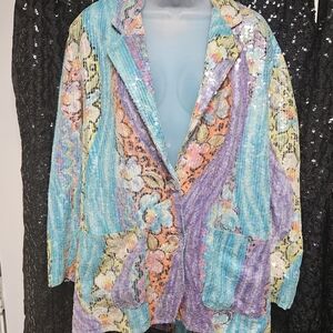 Colorful Sequin Blazer